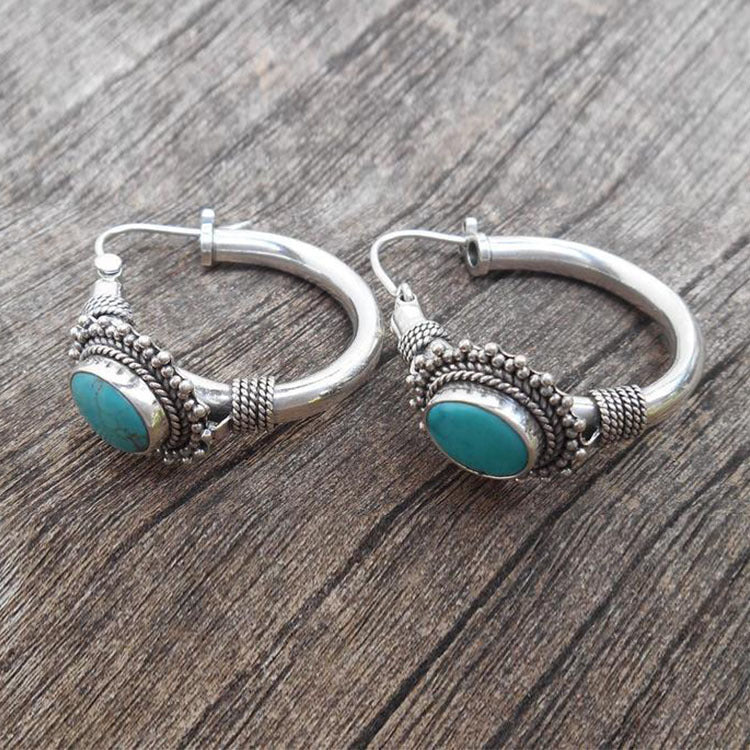 Aretes Vintage Turquesa — Teresa Ramírez Moda