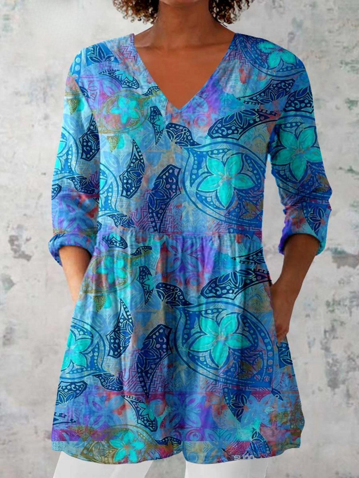 Vestido Juliette Largo Cuello en V — Teresa Ramírez Moda