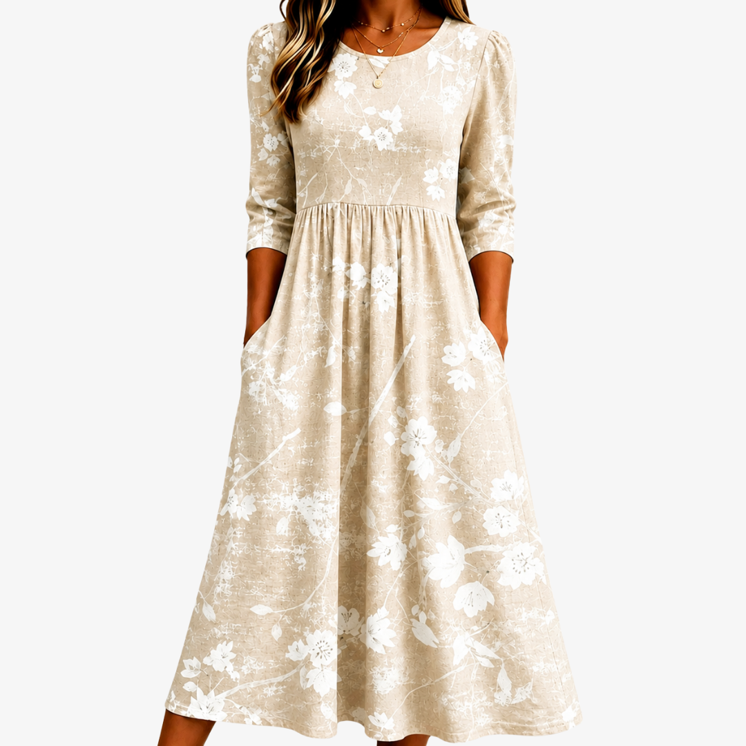 Vestido Midi Soft Meadow Blossom — Teresa Ramírez Moda