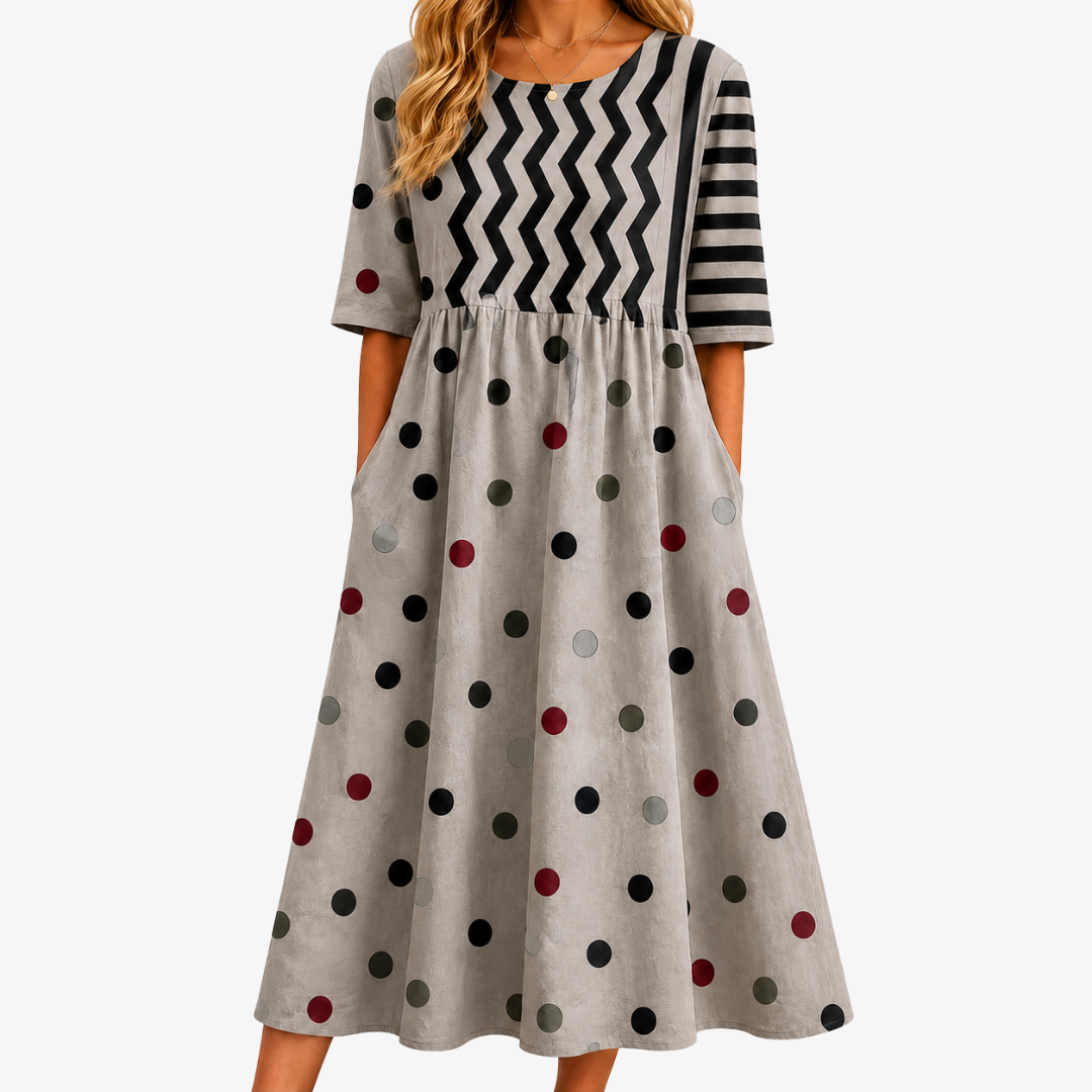 Vestido Midi Modern Charm Mixed — Teresa Ramírez Moda