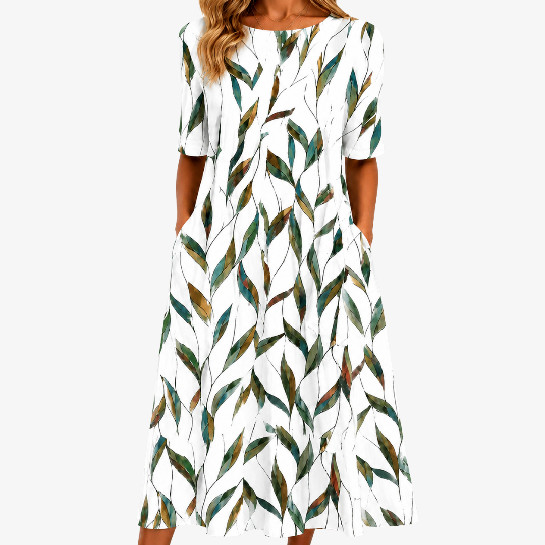 Vestido Midi Willow Meadow Botanical — Teresa Ramírez Moda