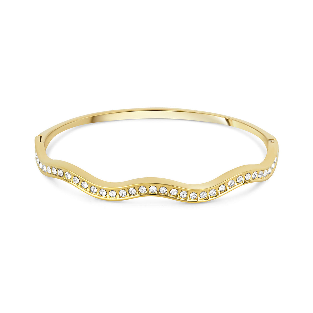 Pulsera Curva con Zirconias — Teresa Ramírez Moda