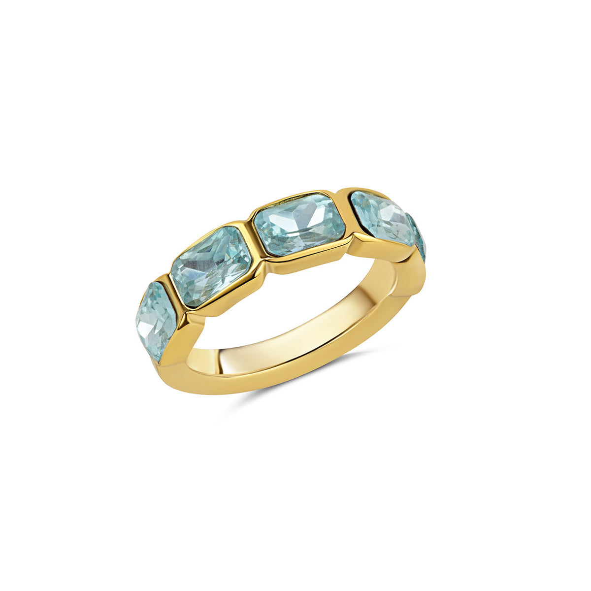 Anillo Azul con Zirconias — Teresa Ramírez Moda