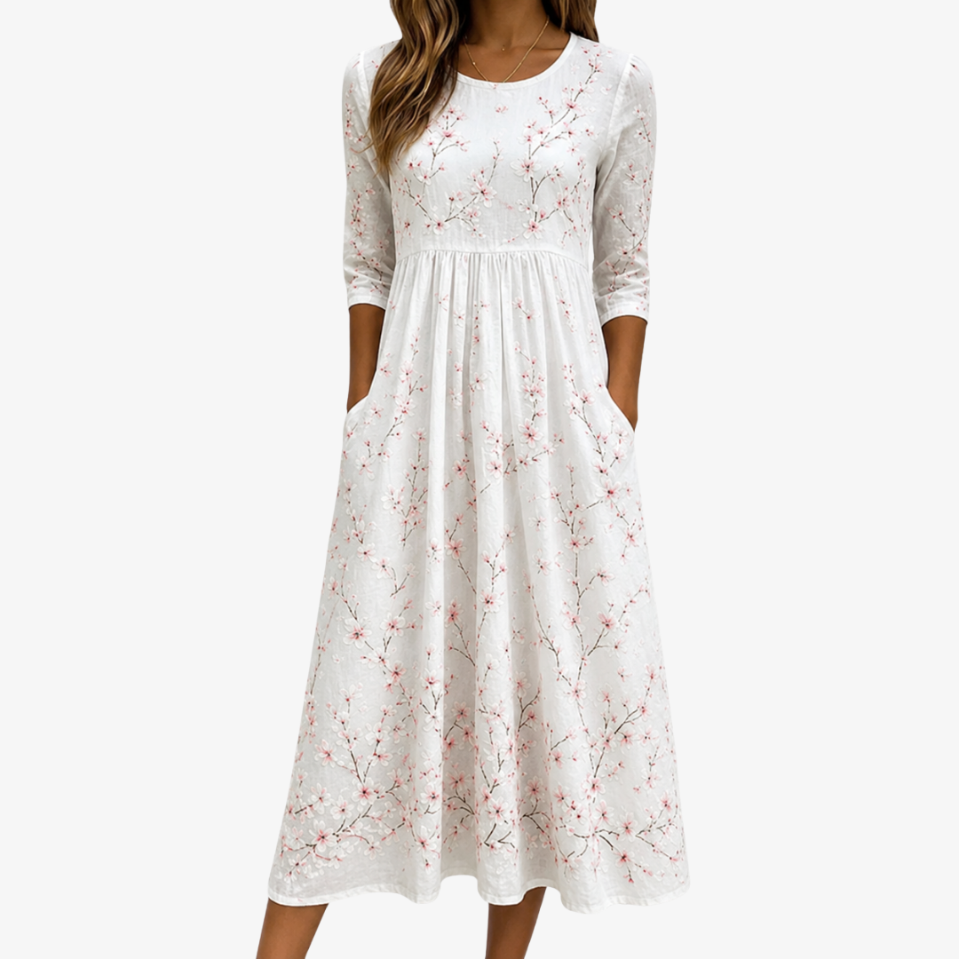 Vestido Midi Cerezo — Teresa Ramírez Moda