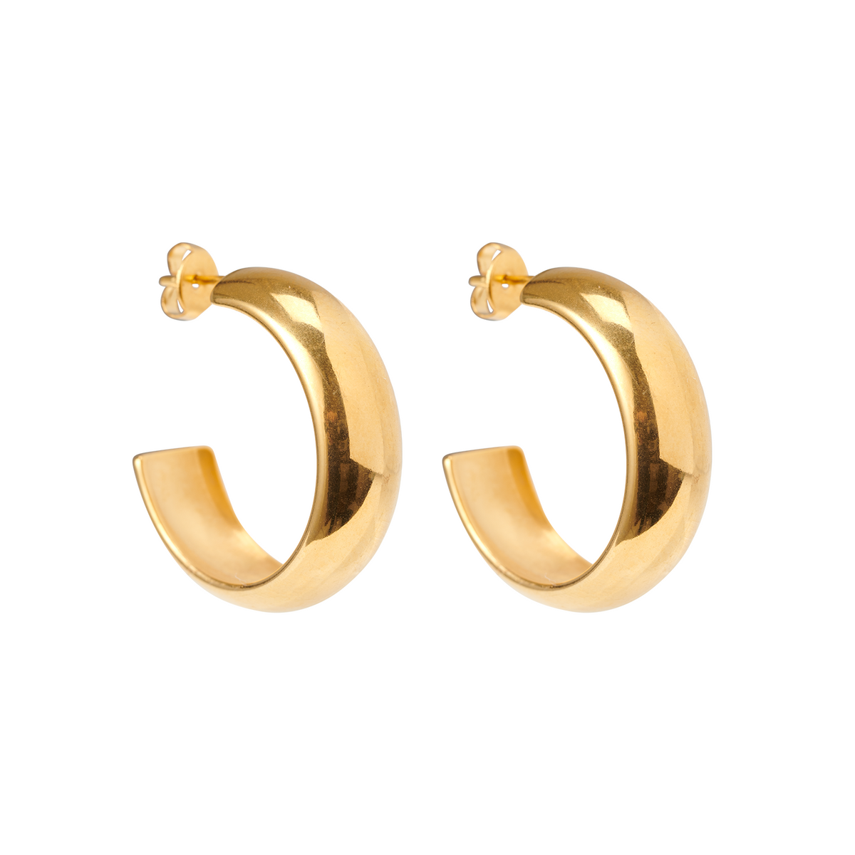 Aretes Bold Hoops — Teresa Ramírez Moda