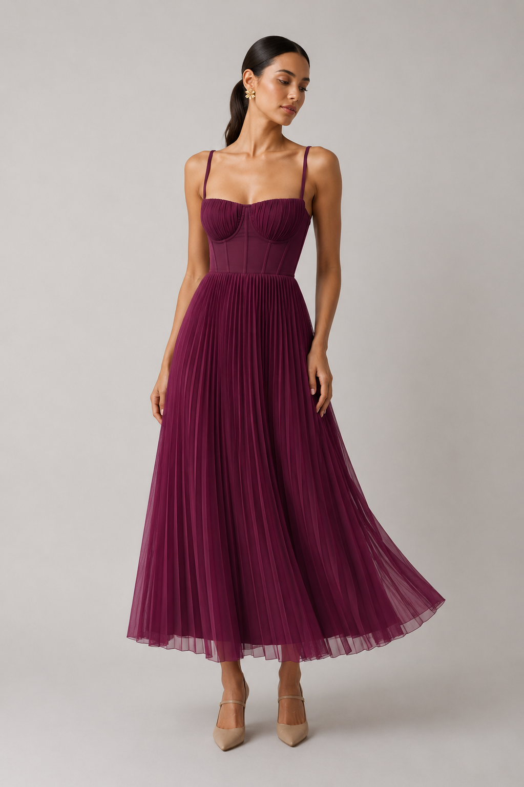 Vestido Tamara midi con corsé — Teresa Ramírez Moda