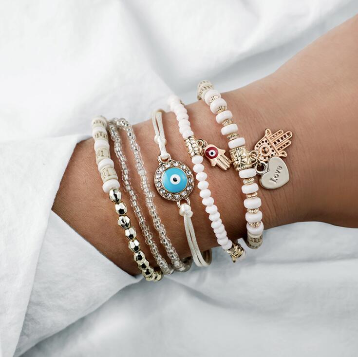 Pulsera Hamsa Bundle — Teresa Ramírez Moda