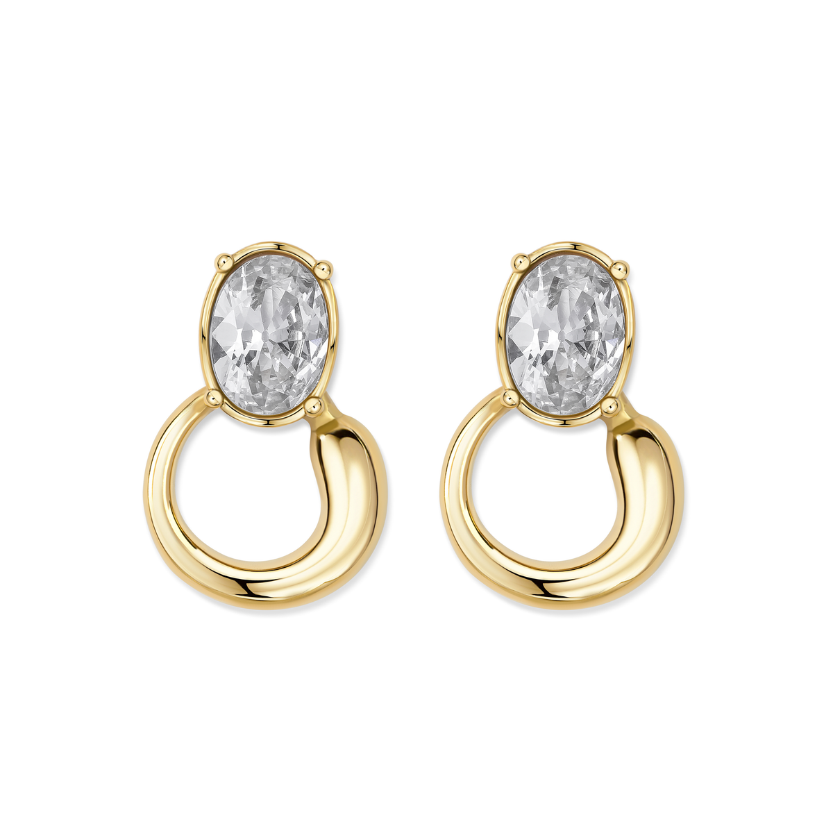 Aretes Vera con Zirconias — Teresa Ramírez Moda