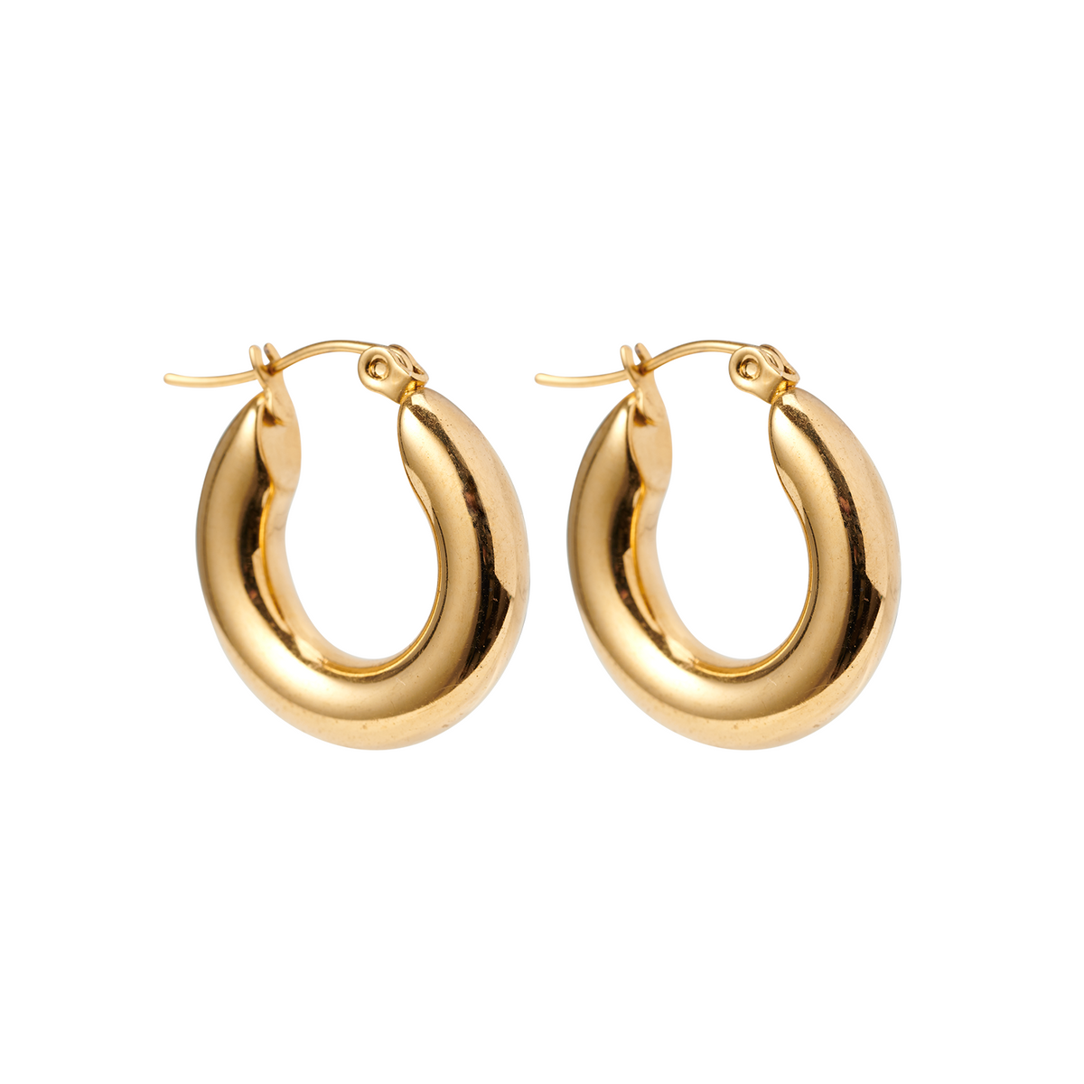 Aretes Plain Hoops — Teresa Ramírez Moda