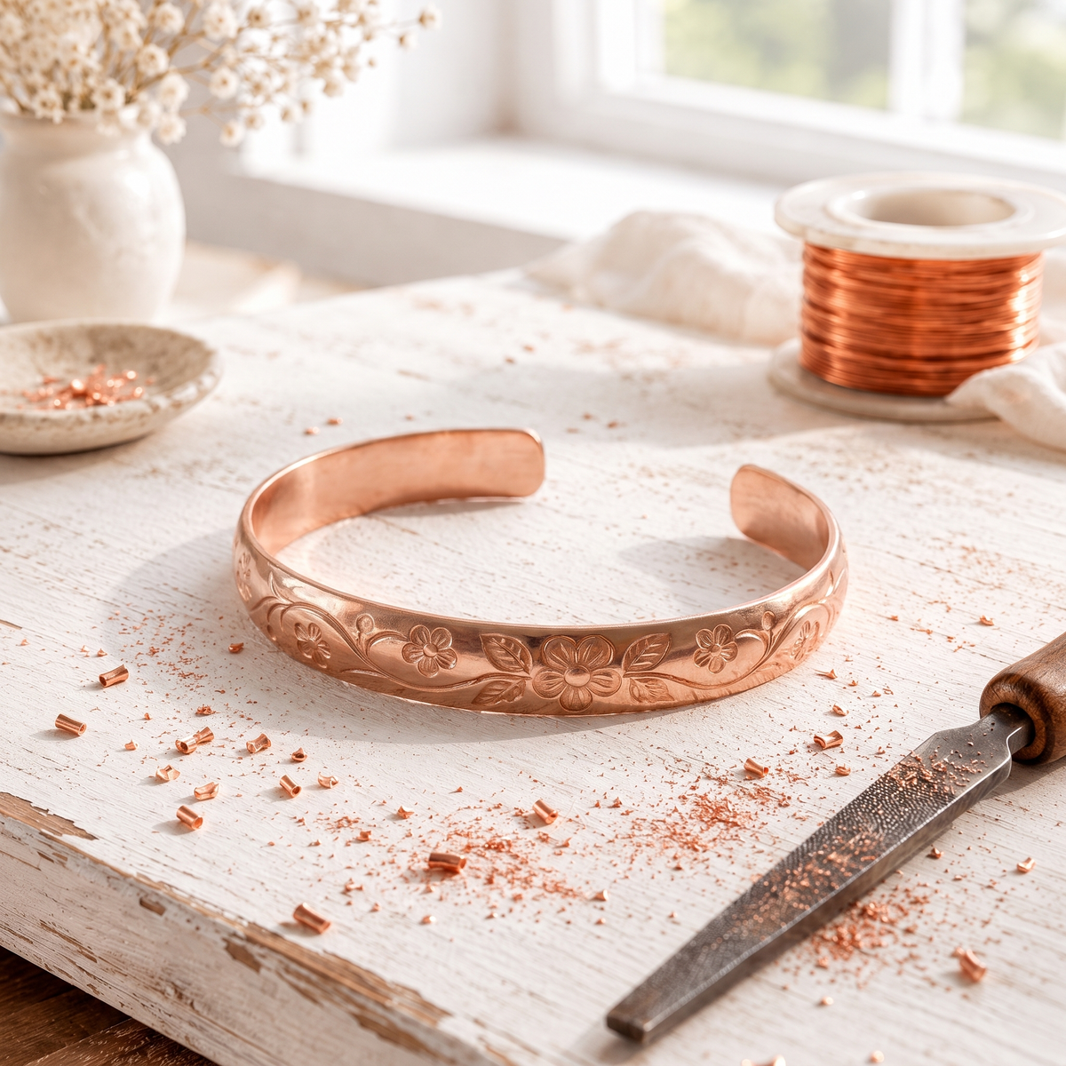 Pulsera Garland de Cobre — Teresa Ramírez Moda
