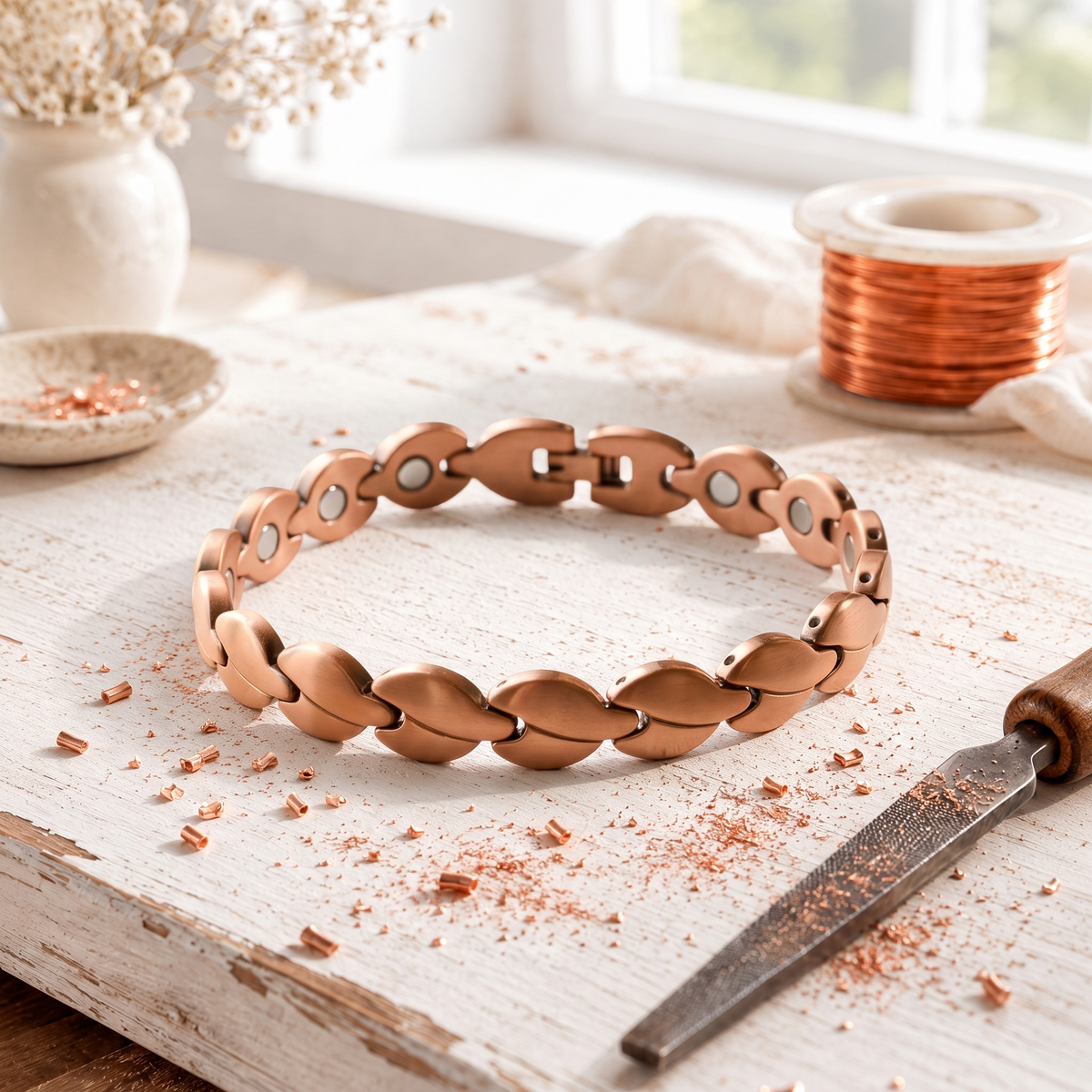 Tobillera Seed de Cobre — Teresa Ramírez Moda