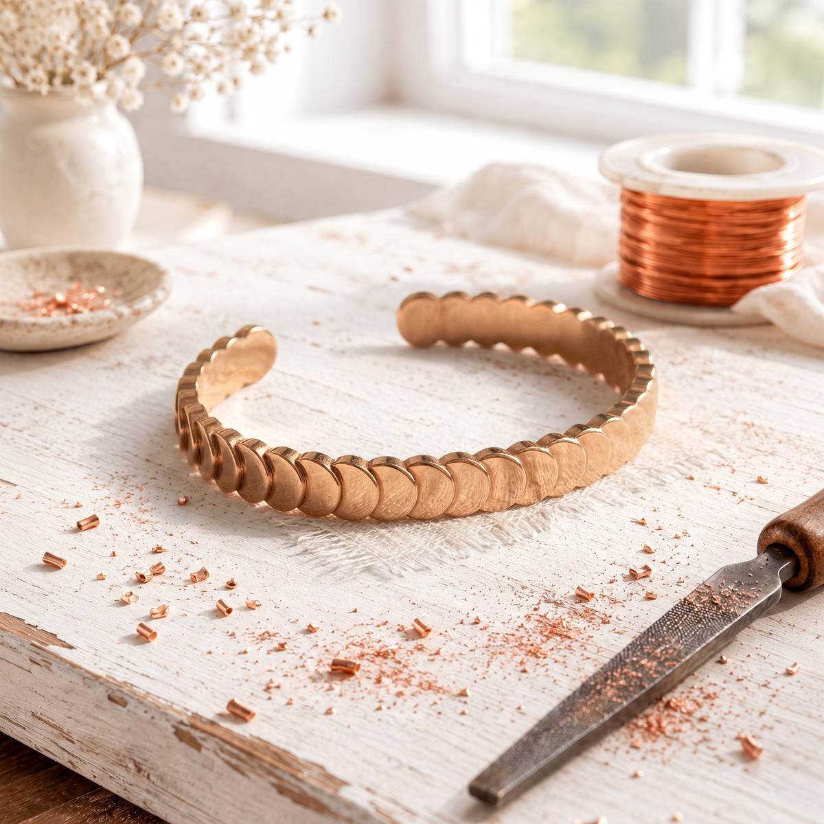 Pulsera Shingle de Cobre — Teresa Ramírez Moda