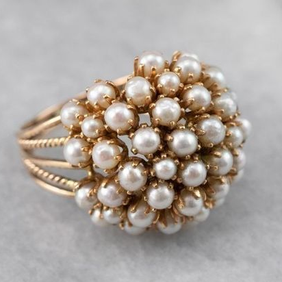 Anillo Inlaid Pearls — Teresa Ramírez Moda