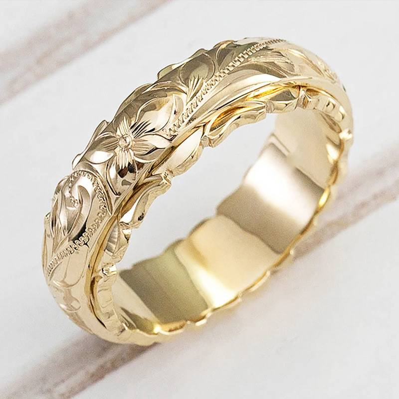Anillo Flower Dorado Vintage — Teresa Ramírez Moda